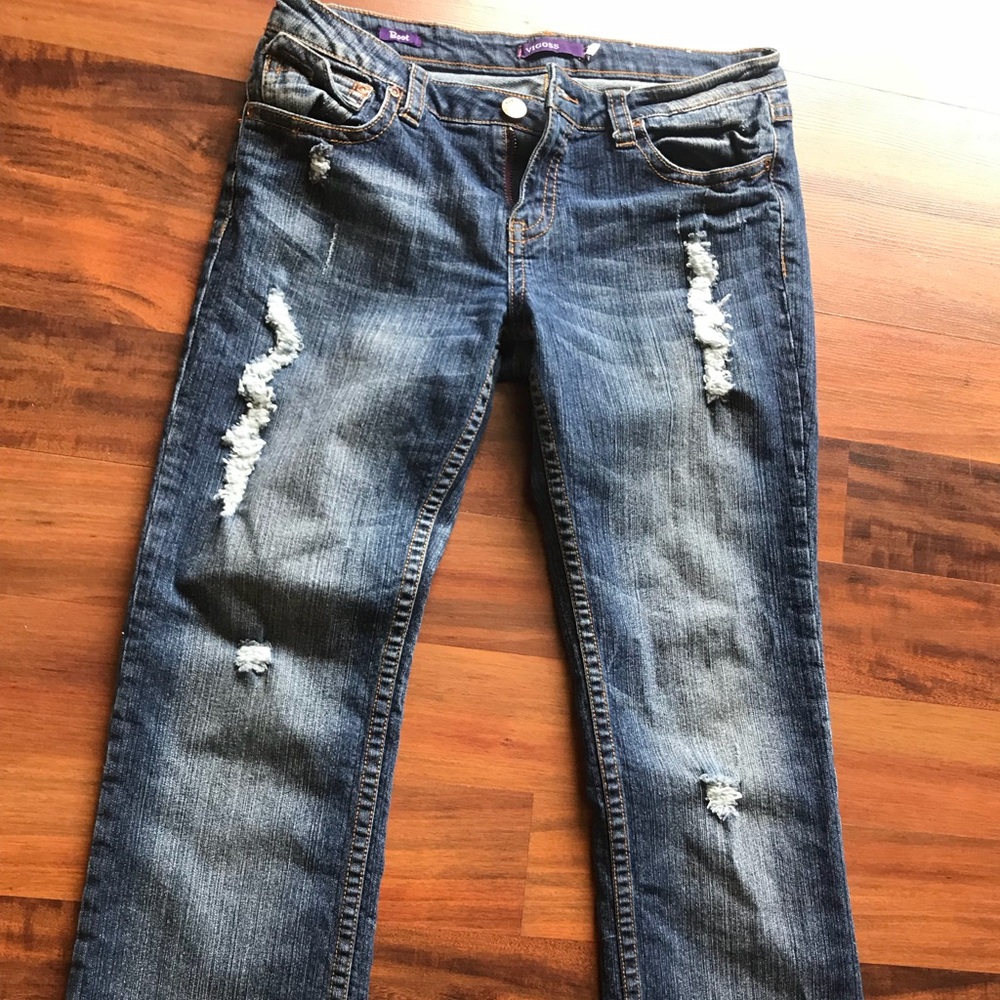Distressed jeans